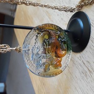Colorful Dragon Medallion Necklace JJ104